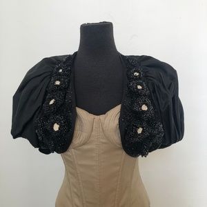 Black Bolero With Beaded Details